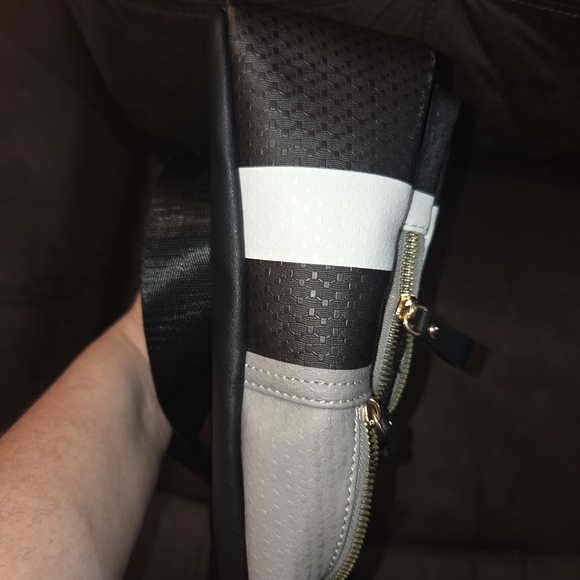 Macy's Gray and Black Crossbody Bag - Picture 6 of 8